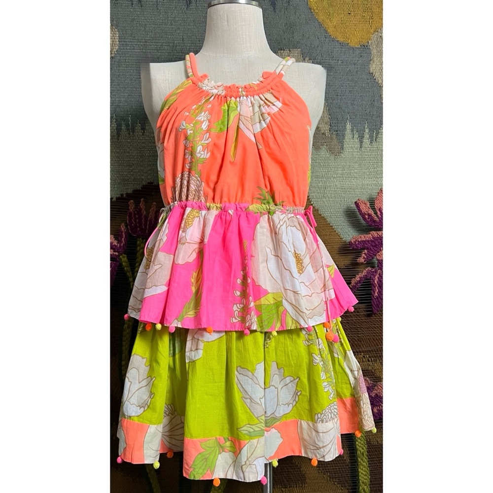 Farm Rio Mixed Neon Garden Mini Dress XS